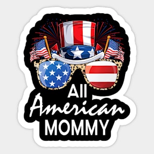 All American Mommy 4th of July USA America Flag Sunglasses Sticker